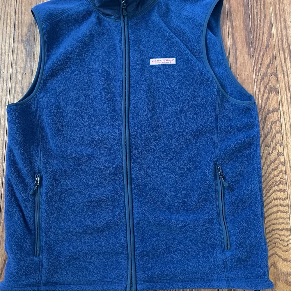 Vineyard Vines Men's Blue Fleece Vest